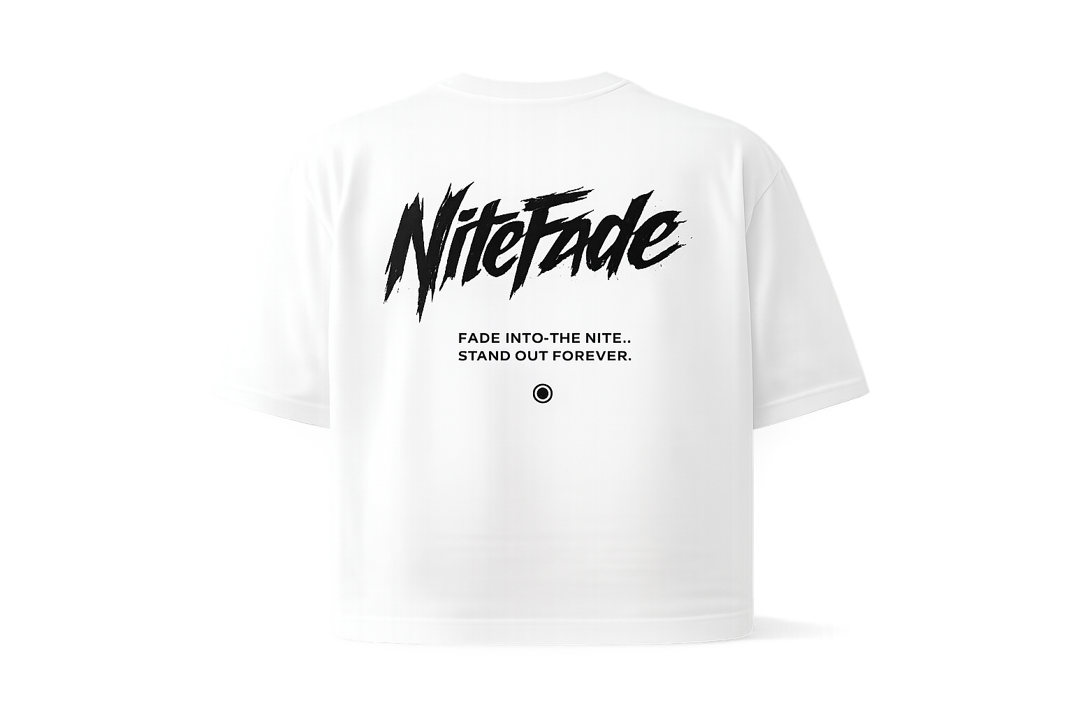 NiteFade premium white tee merch preview